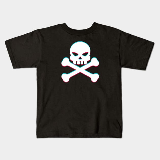 TikTok skull danger emoji smiley White Kids T-Shirt by ThingyDilly